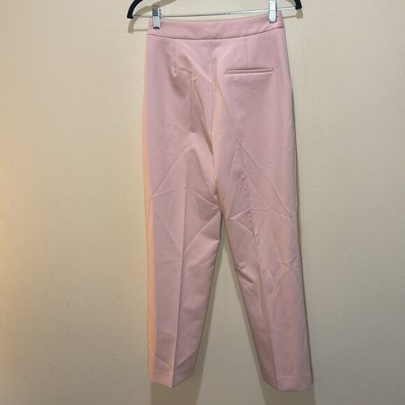 Zara Pink Pleated High Waist Trouser Pants Size XS - Picture 5 of 5